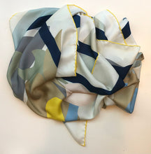 Load image into Gallery viewer, Silk twill scarf butterfly deconstructed soft color

