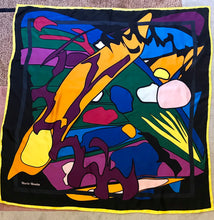 Load image into Gallery viewer, Silk twill scarf deconstructed butterfly
